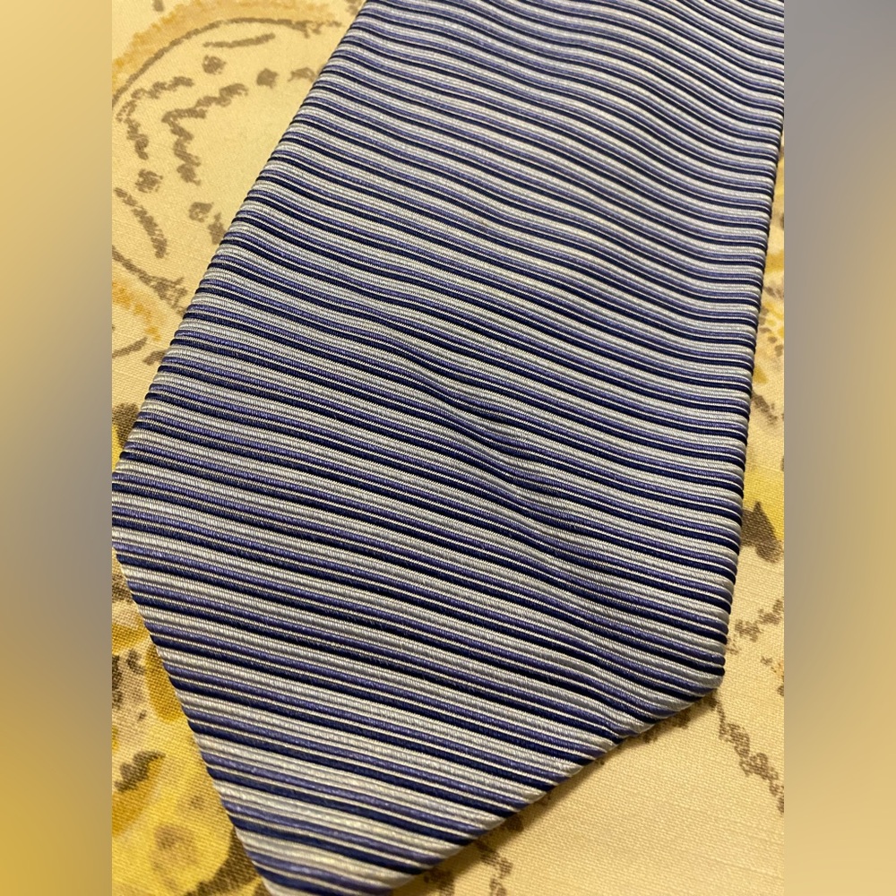 Brooks Brothers Tonal Blue Striped Silk Tie